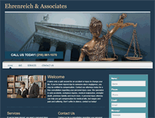 Tablet Screenshot of ehrenlaw.com